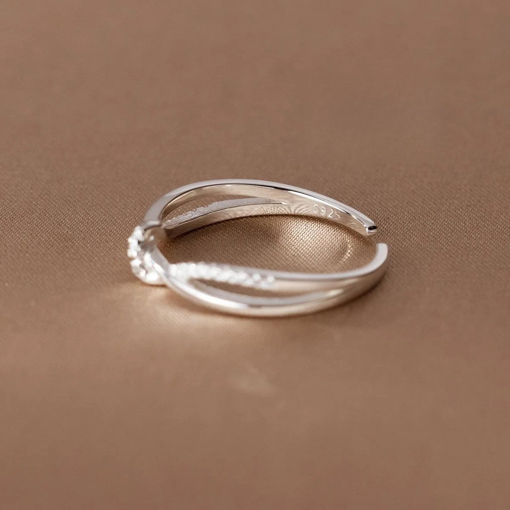 Christian Cross Knot Ring for Women | Zircon Faith Ring
