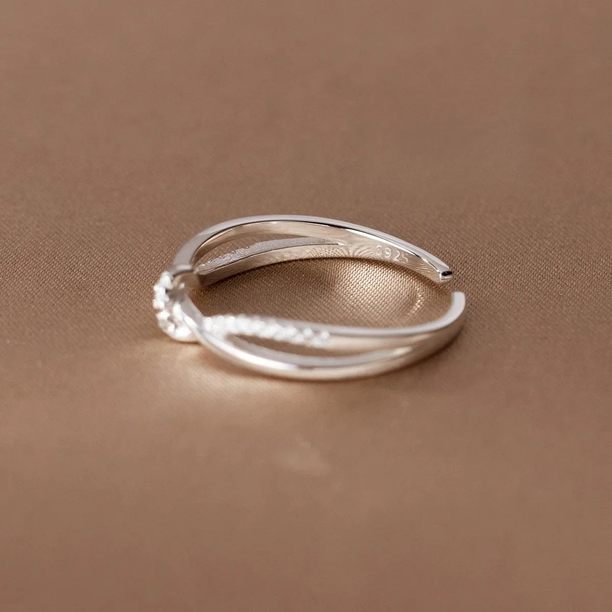 Christian Cross Knot Ring for Women | Zircon Faith Ring