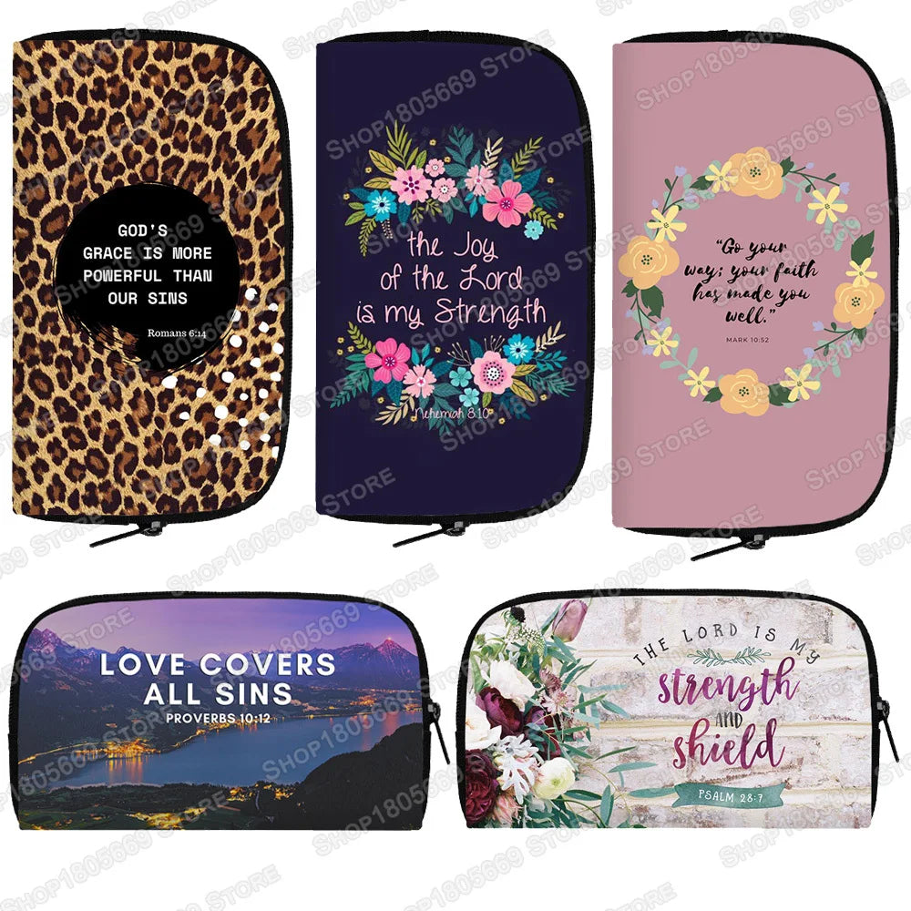 Christian Bible verse long wallet for women